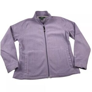 Woolrich Fleece Jacket Women's Size Medium Full Zip Purple Wisteria Classic